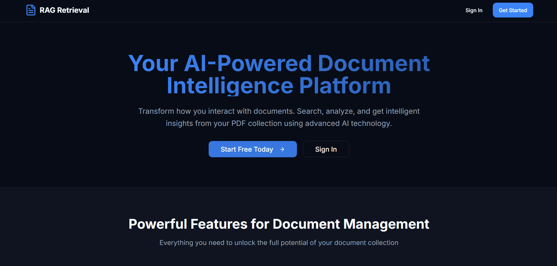 RAG Document Retrieval System